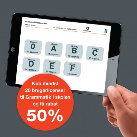  Tablet app "Grammatik i skolen" til iPad - Skoleversionen